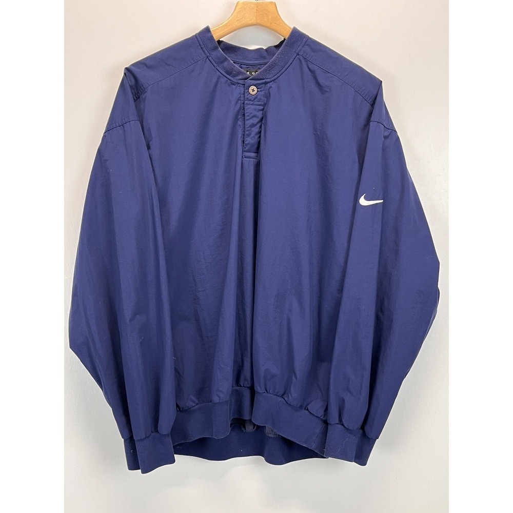 Vintage Nike Golf Pullover Windbreaker Jacket Sz L VGUC Navy